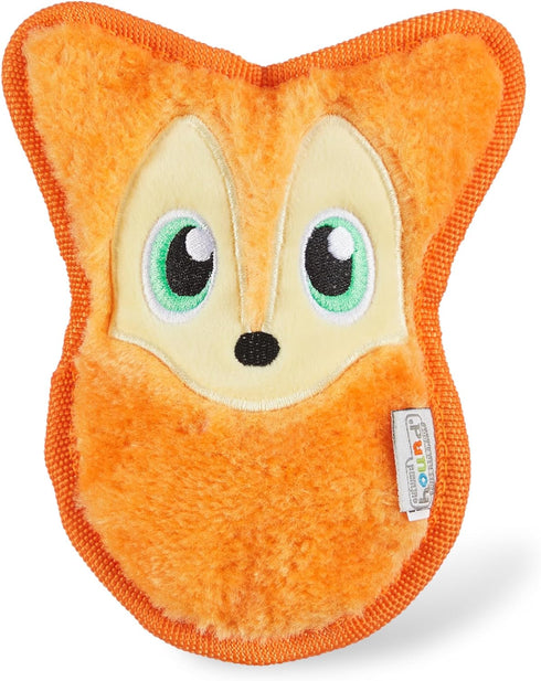 Outward Hound Durablez Tough Plush Squeaky Orange Fox For Dogs, XS