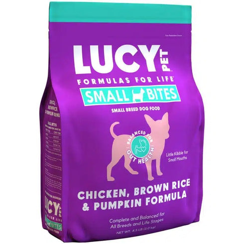 Lucy Pet Chicken Brown Rice Pumpkin L.I.D. Small Bites Formula Dog Food 4.5lb - Poudre Pet and Feed Supply