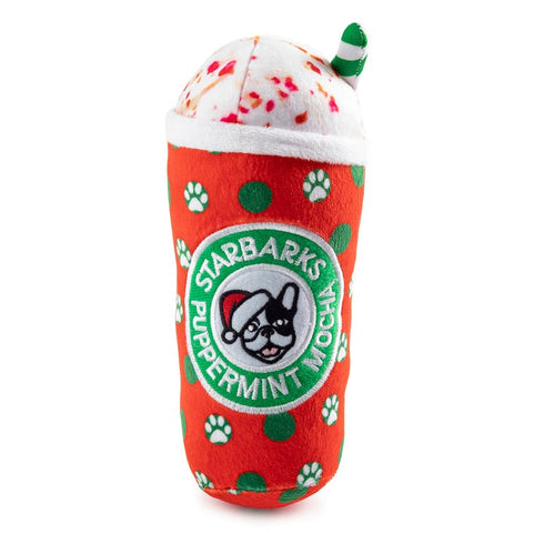 Haute Diggity Dog Starbarks Puppermint Mocha Holiday Dots Cup Dog Toy - Poudre Pet & Feed Supply