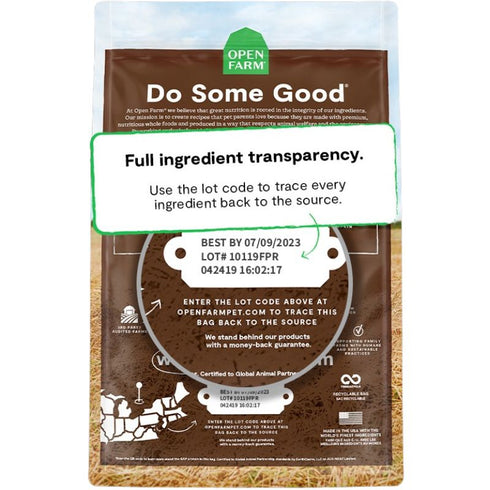 Open Farm Pasture-Raised Lamb Grain-Free Dry Dog Food 22lb - Poudre Pet and Feed Supply