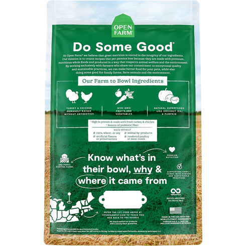 Open Farm Homestead Turkey & Chicken Grain-Free Dry Dog Food 4lb - Poudre Pet and Feed Supply