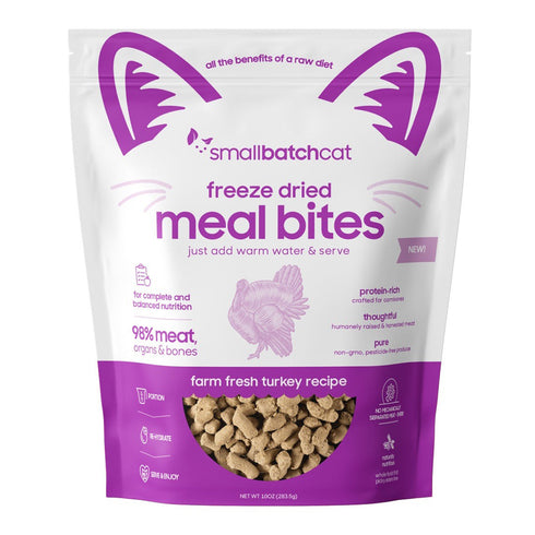 Smallbatch Freeze Dried Bites Turkey Cat Food 10oz - Poudre Pet and Feed Supply