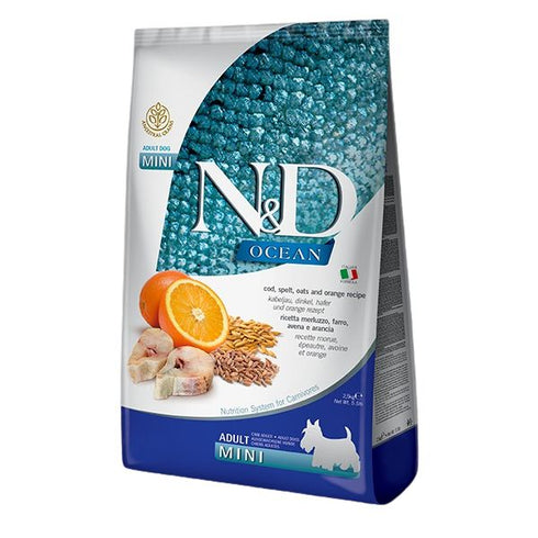 Farmina Ancient Grain Ocean Cod Spelt Oats Orange Adult Mini Dry Dog Food 5.5lb - Poudre Pet & Feed Supply