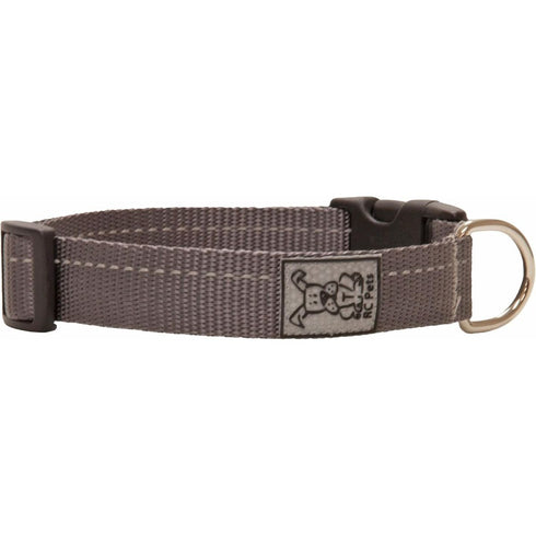 RC Pet Products Primary Adjustable Dog Collar 1" Charcoal - Poudre Pet & Feed Supply