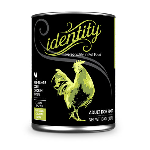 Identity 95% Free-Range Cobb Chicken & Chicken Broth Pate Wet Dog Food 13oz poudrefeed.com