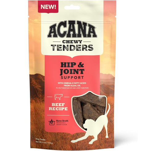 Acana Chewy Tenders Beef Hip& Joint Support Dog Treats 4oz - Poudre Pet & Feed Supply