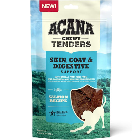Acana Chewy Tenders Salmon Skin Coat Digestive Support Dog Treats 4oz - Poudre Pet & Feed Supply