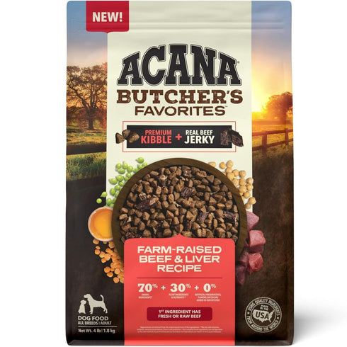 Acana Butcher's Favorites Farm-Raised Beef & Liver Dry Dog Food 4lb - Poudre Pet & Feed Supply
