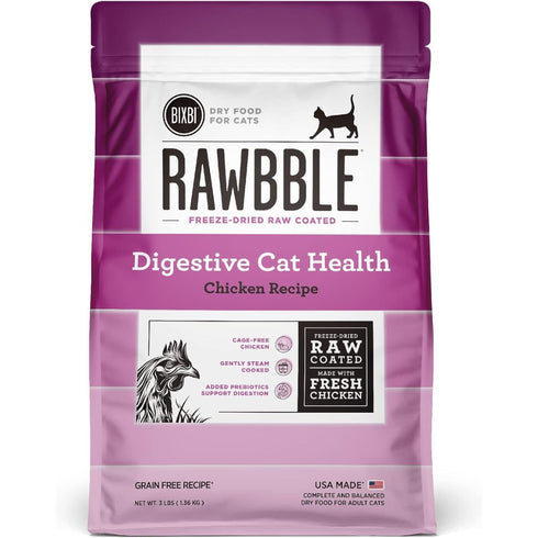 Bixbi Rawbble Digestive Health Chicken Dry Cat Food 3lb - Poudre Pet & Feed Supply