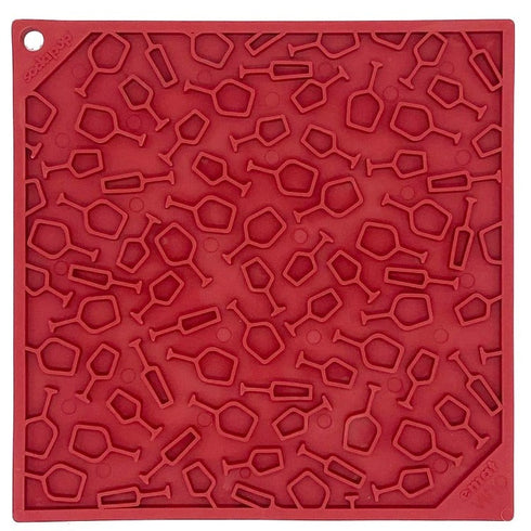 SodaPup Vino Design eMat Enrichment Lick Mat Red - Poudre Pet & Feed Supply