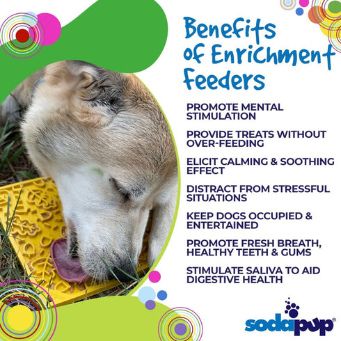 SodaPup Autumn eMat Enrichment Lick Mat Yellow - Poudre Pet & Feed Supply 3