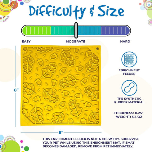SodaPup Autumn eMat Enrichment Lick Mat Yellow - Poudre Pet & Feed Supply 4