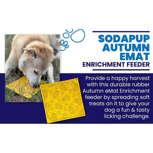 SodaPup Autumn eMat Enrichment Lick Mat Yellow - Poudre Pet & Feed Supply 5