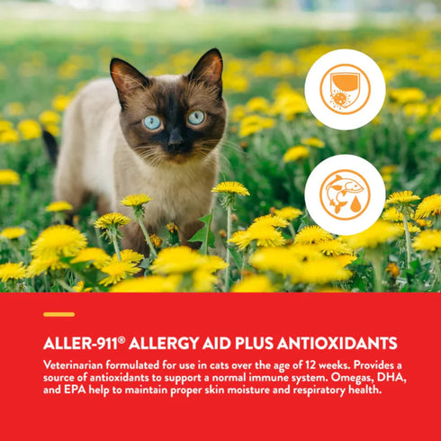 NaturVet – Aller-911 Allergy Aid Plus Antioxidants Soft Chews for Cats 60ct
