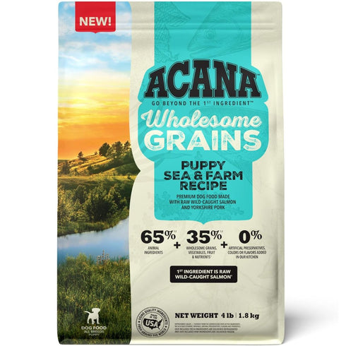Acana Wholesome Grains Puppy Sea & Farm Dry Dog Food 22.5lb - Poudre Pet & Feed Supply
