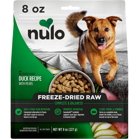 Nulo Freeze-Dried Raw Duck & Pears Dog Food 8oz - Poudre Pet & Feed Supply