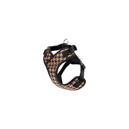 RC PETS Dog Petite Explorer Harness, Houndstooth Toffee, S, 13" - 18" - Poudre Pet and Feed Supply