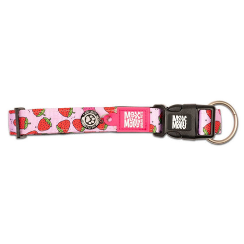 Max&Molly Smart ID Dog Collar Strawberry Dream S 11-18" - Poudre Pet & Feed Supply 4