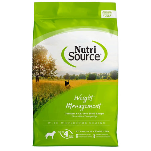 NutriSource Chicken Rice Weight Management Dry Dog Food 4lb - Poudre Pet & Feed Supply