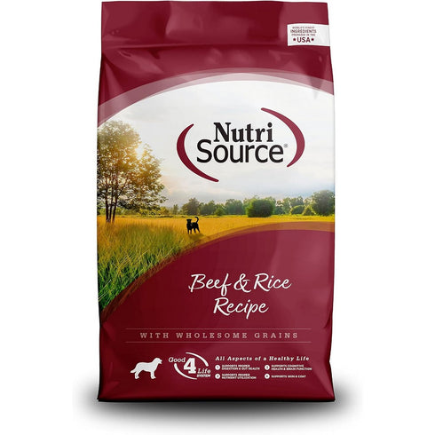 NutriSource Beef & Rice Healthy Dry Dog Food 4lb - Poudre Pet & Feed Supply