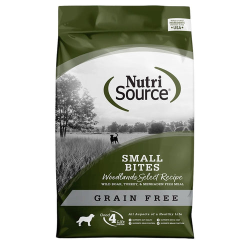 NutriSource Grain Free Small Bites Woodlands Select Dry Dog Food 4lb - Poudre Pet & Feed Supply