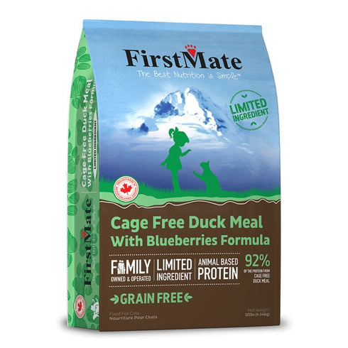 First Mate Grain Free Cage Free Duck Meal & Blueberries Dry Cat Food 1lb - Poudre Pet & Feed Supply
