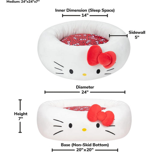 Squishmallows Hello Kitty and Friends Pet Bed Medium - Poudre Pet & Feed Supply 3
