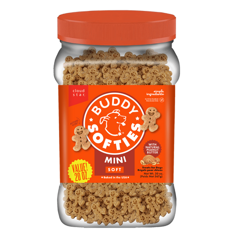 Buddy Biscuits Peanut Butter Soft Mini Dog Treats 20oz Jar - Poudre Pet & Feed Supply