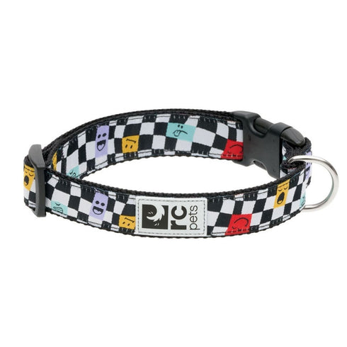 RC Pets Clip Dog Collar Medium 1" Checkerboard - Poudre Pet & Feed Supply