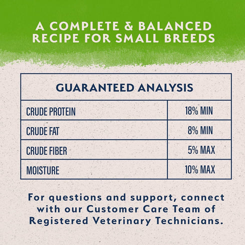 Natural Balance Vegetarian Small Breed Recipe Dry Dog Food 4lb - Poudre Pet and Feed Supply
