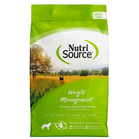 NutriSource Weight Management Chicken Rice Dry Dog Food 26lb - Poudre Pet and Feed Supply