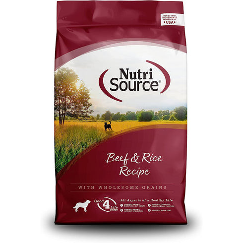 NutriSource Beef & Rice Recipe Dry Dog Food 26lb - Poudre Pet and Feed Supply