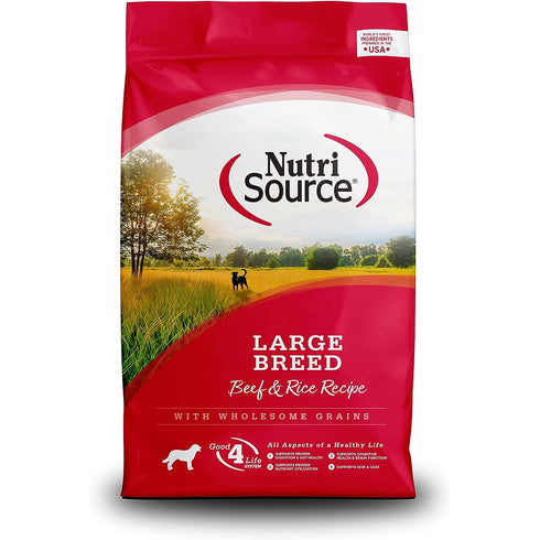 NutriSource Large Breed Beef & Rice Recipe Dry Dog Food 26lb - Poudre Pet and Feed Supply