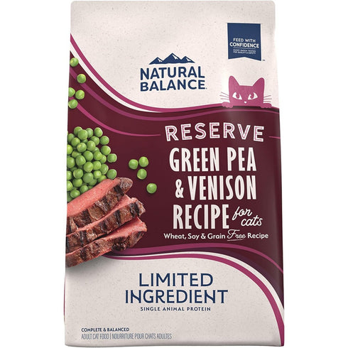 Natural Balance Grain Free LID Reserve Venison Pea Dry Cat Food 4lb - Poudre Pet and Feed Supply