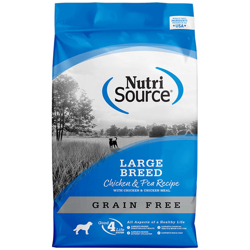 NutriSource Grain Free Large Breed Chicken Pea Formula Dog Food 26lb - Poudre Pet and Feed Supply