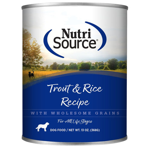 Nutrisource Trout & Rice Recipe Wet Dog Food 13oz poudrefeed.com