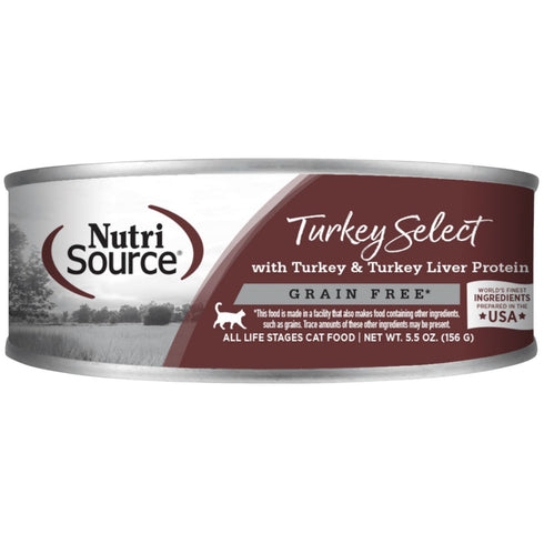 NutriSource Healthy Grain Free Turkey & Turkey Liver Wet Cat Food 5.5oz - Poudre Pet & Feed Supply
