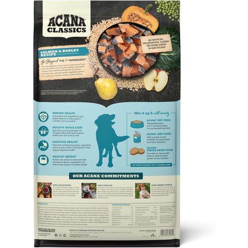 Acana Classics Salmon and Barley Dry Dog Food 22.5lb - Poudre Pet & Feed Supply 2