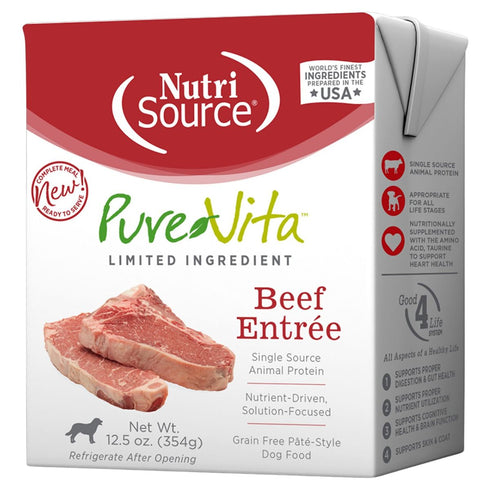 PureVita Tetra Pak Beef Stew Wet Dog Food 12.5oz - Poudre Pet & Feed Supply