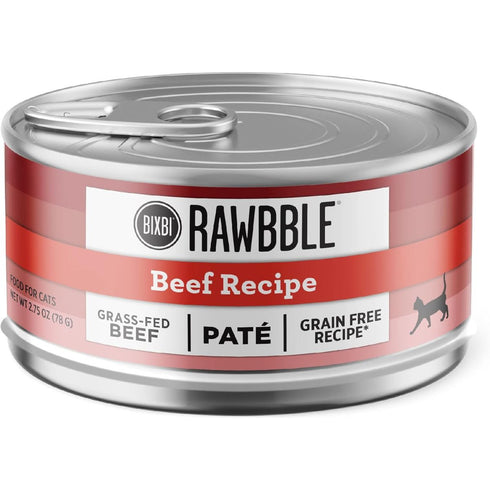 Bixbi Rawbble Beef Pate Grain Free Wet Cat Food 2.75oz - Poudre Pet & Feed Supply