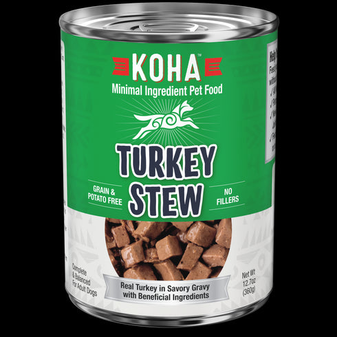 Koha Minimal Ingredient Turkey Stew for Dogs 12.7oz - Poudre Pet and Feed Supply
