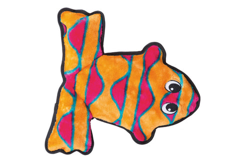 Outward Hound Invincibles Frog Dog Toy, Orange/Pink - Poudre Pet and Feed Supply