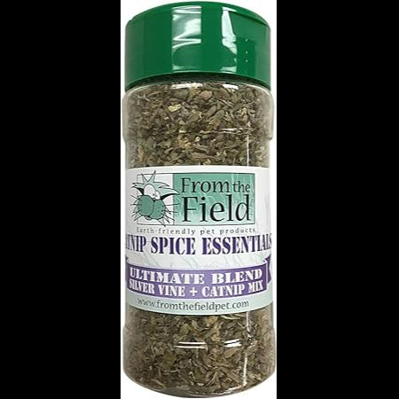 From the Field Organic Catnip "Spice" Shaker - Ultimate Blend Silver Vine Mix - 10g Bottle