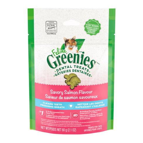 Greenies Savory Salmon Flavor Cat Dental Treats 2.1Oz - Poudre Pet and Feed Supply