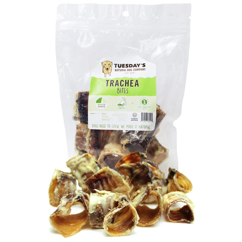 Tuesday's Beef Trachea Bites Dog Treats 8 oz - Poudre Pet & Feed Supply