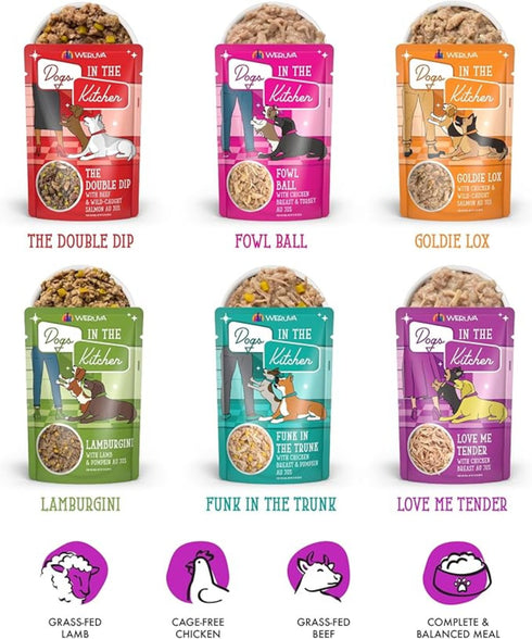 Weruva Dogs in The Kitchen Variety Pack Wet Dog Food, 2.8Oz
