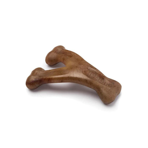 Benebone Bacon Wishbone Durable Dog Chew Toy Small 3.6 oz - Poudre Pet and Feed Supply