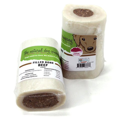 The Natural Dog Company 3" Beef Flavour Filled Bone Dog Treat - Poudre Pet and Feed Supply