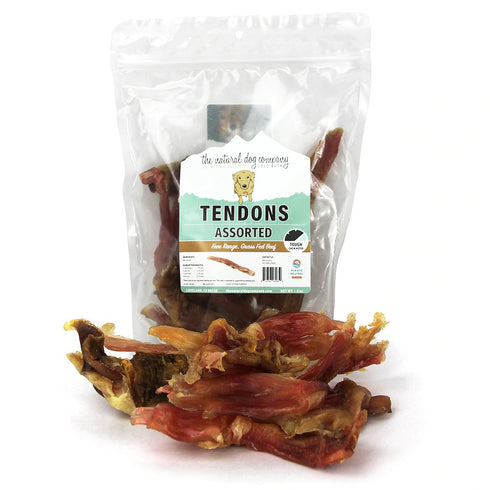 The Natural Dog Company Assorted Beef Tendons 8oz - Poudre Pet and Feed Supply