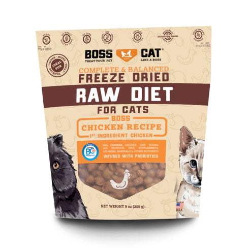 Bosscat Chicken Nugget Freeze Dried Raw Diet For Cats 9oz - Poudre Pet and Feed Supply